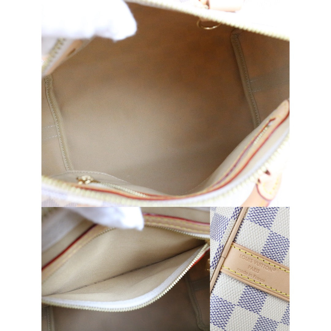 Include Entrupy Certificate of Authenticity｜Excellent（Rank SA） ｜ Louis Vuitton Damier Azur Speedy 25 Hand Bag With Shoulder Strap IC Chips Model｜X26100706