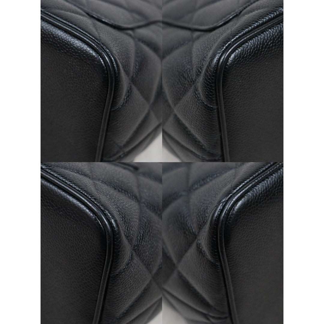 Very Good ( Rank A)｜ CHANEL Caviar Skin Calf Leather Tote Bag Black Made In 1997～1999Year｜26020607