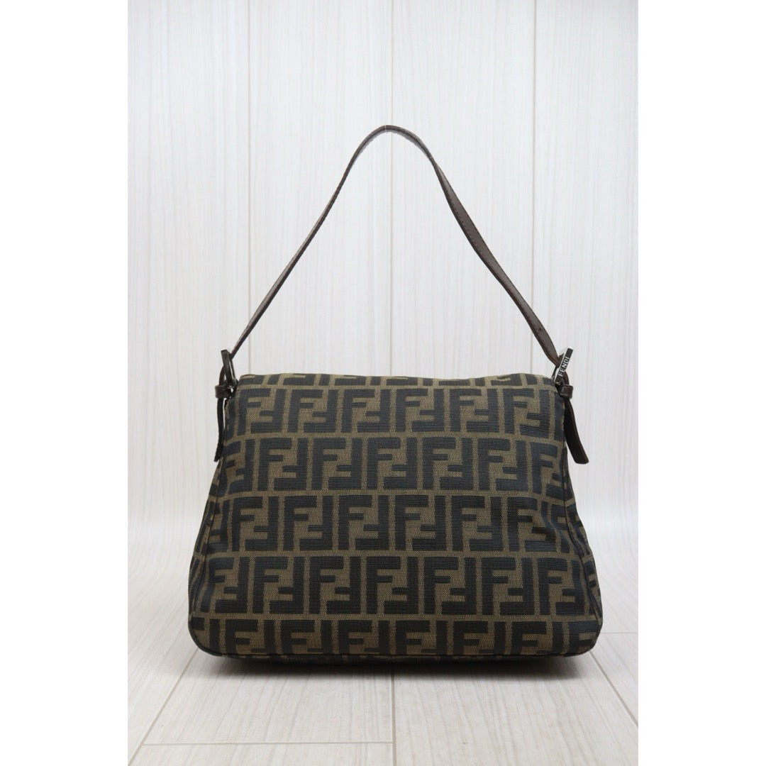 Third installment 3/3 ｜ Include Entrupy Certificate of Authenticity｜Good ( Rank AB)｜ FENDI Zucca Mamma Baguette  Shoulder Bag  ｜26042005