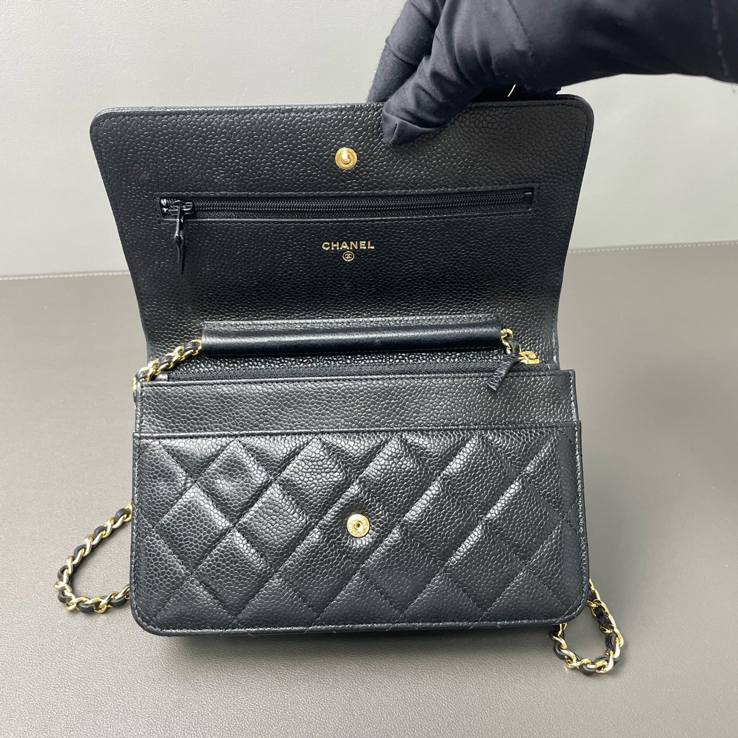 Third installment 3/4｜ CHANEL Matrasse Chain Caviar Skin WOC19 Shoulder Bag Black Made In 2018Year