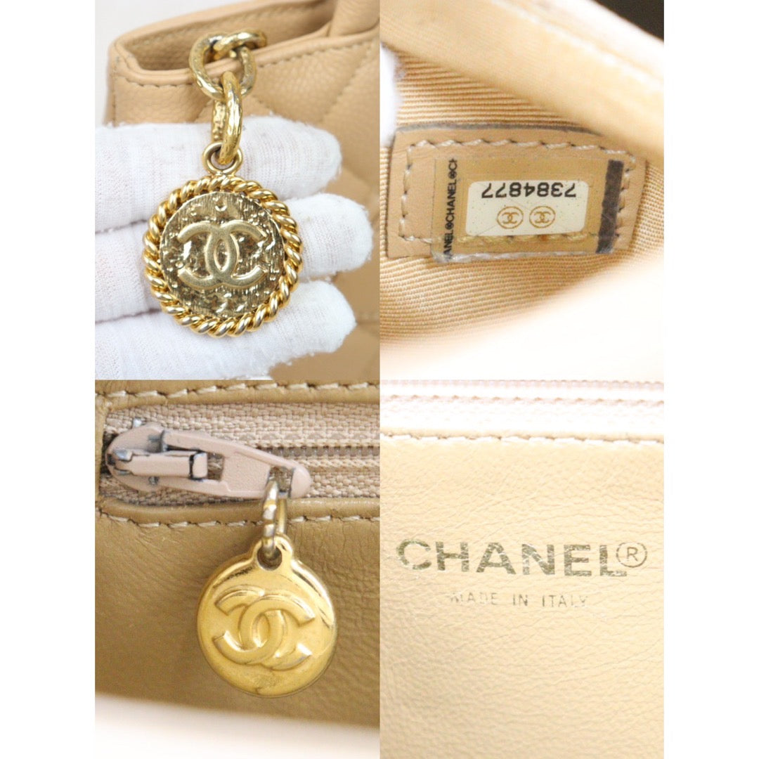 Rank A｜ CHANEL Caviar Skin Leather Calf Leather Tote Bag Made In 2002～2003Year｜24060309