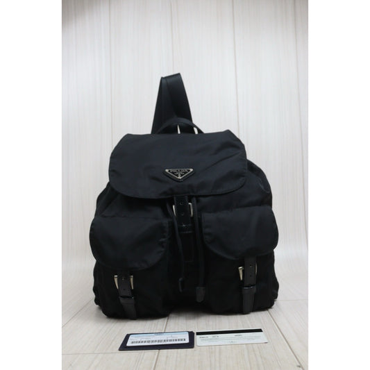 Include Entrupy Certificate of Authenticity｜Very Good ( Rank A)｜ PRADA Re-Nylon Black Backpack Large｜26082005