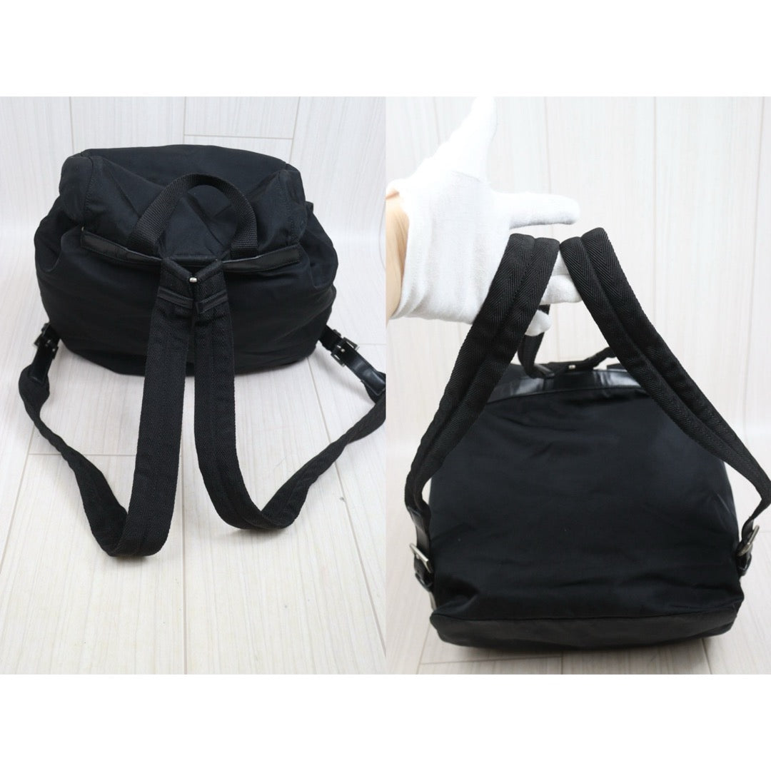 Include Entrupy Certificate of Authenticity｜Very Good ( Rank A)｜Prada Nylon Backpack Medium Black｜26060403