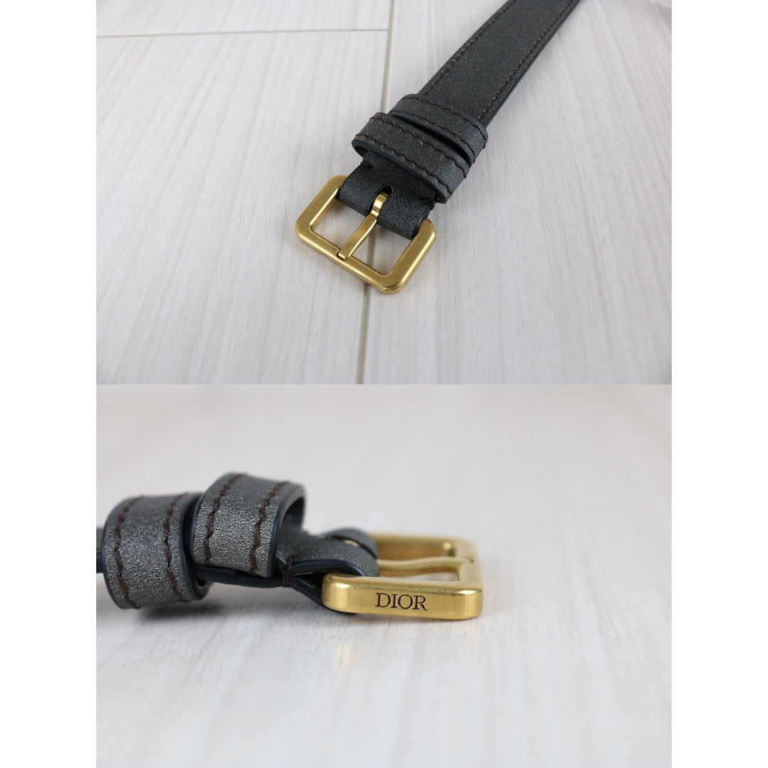 Include Entrupy Certificate of Authenticity｜Very Good ( Rank A) ｜Dior Trotter Mini Gallop Shoulder Bag Grey｜S26031506