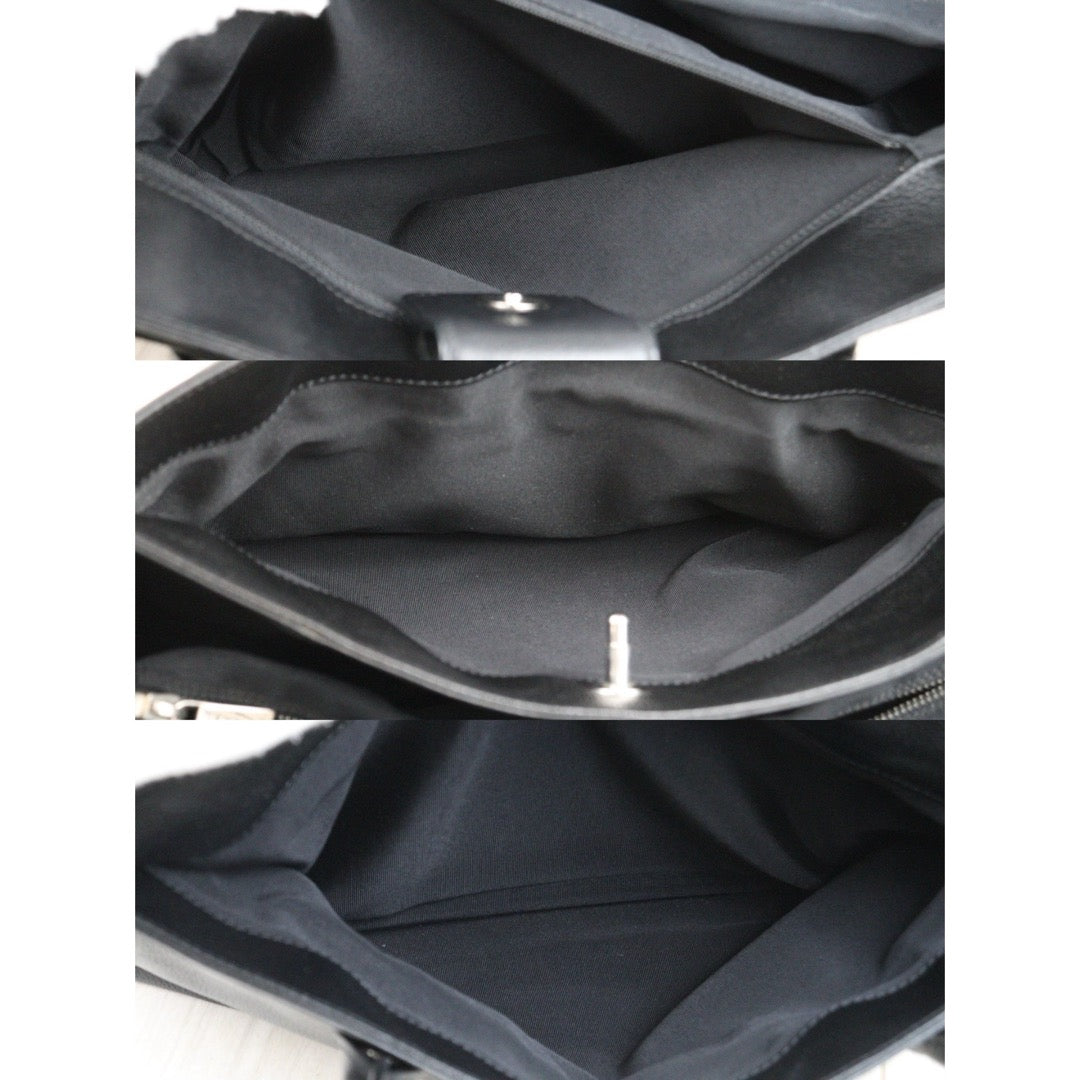 Good ( Rank AB) ｜CHANEL Calf Leather Cerf Tote Shoulder Bag Black Made in 2008-2009Year｜25090401