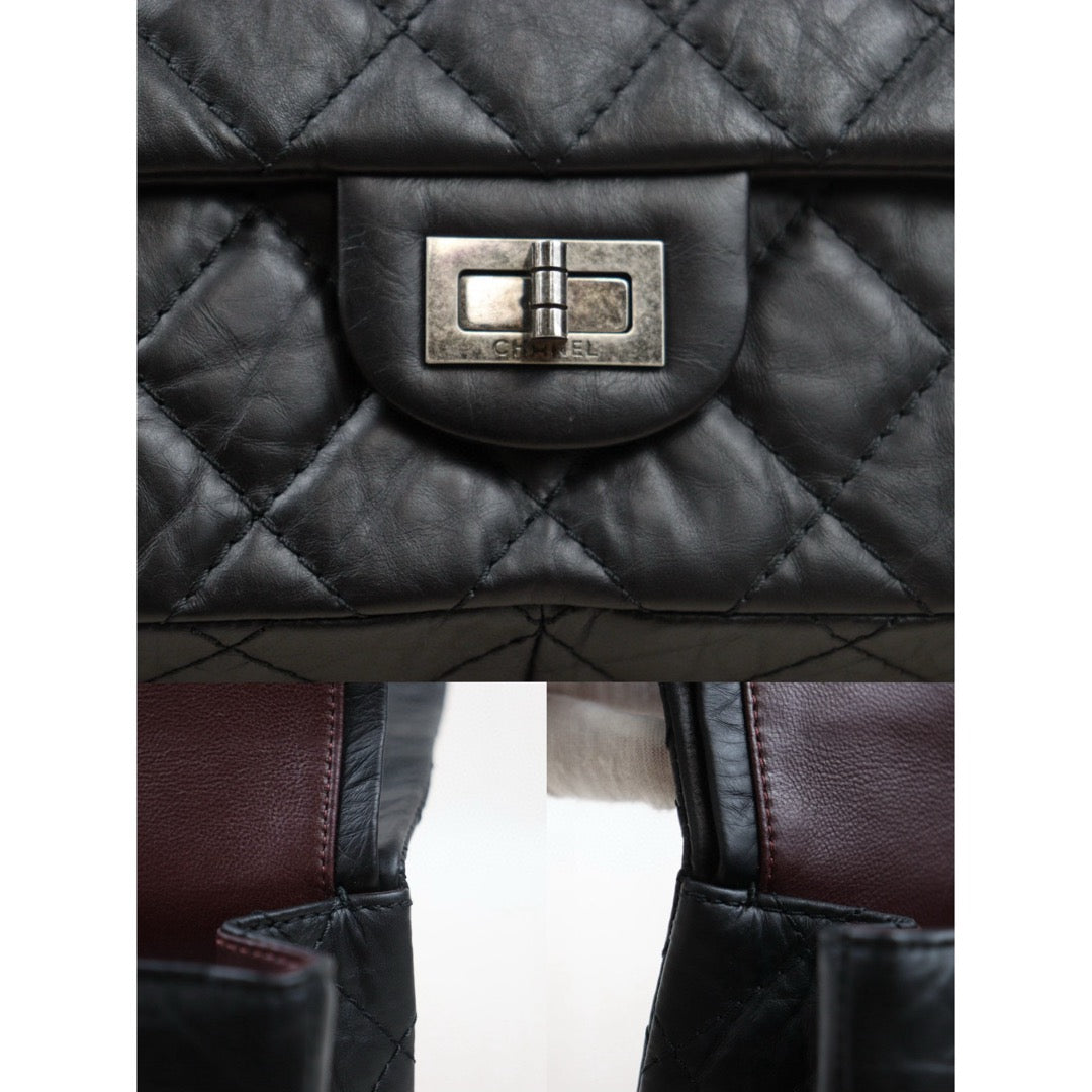 Excellent（Rank SA）｜ CHANEL 2.55 Matelasse Medium Black Chain Shoulder Bag Made in 2010-1011 Year｜S24111209