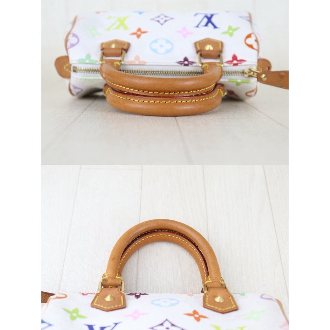 Include Entrupy Certificate of Authenticity｜Good ( Rank AB)｜ Louis Vuitton Takashi Murakam Multi Monogram Mini Speedy Handbag With Shoulder Strap  ｜S26012709