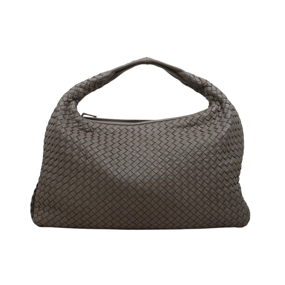 Very Good ( Rank A)｜ Bottega Veneta Lamb Skin Braid Shoulder Bag Gray｜H25052511