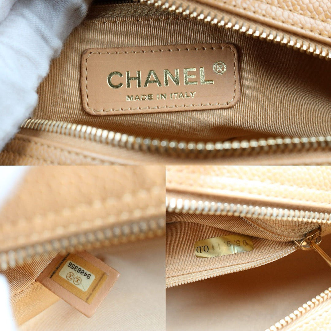 Very Good ( Rank A)｜ CHANEL  Caviar Skin Leather Calf Leather Bowling Bag Hand Bag Made In 2004～2005Year｜S24080804