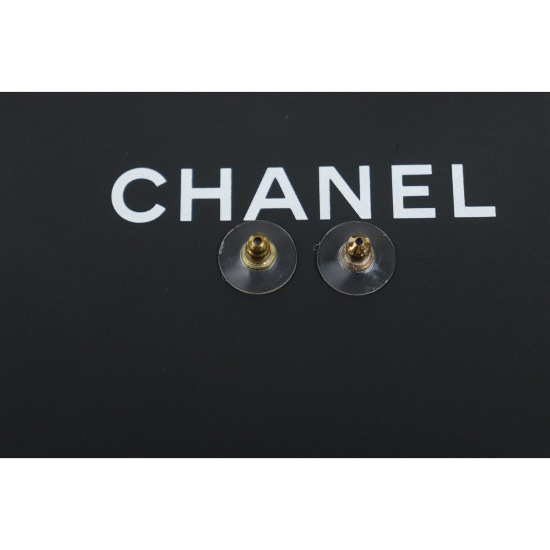 Include Authentic Detective Certificate of Authenticity｜Very Good ( Rank A) ｜CHANEL D20B COCO Mark Black Golden Rhinestone Earrings Made In 2020Year｜S26031027