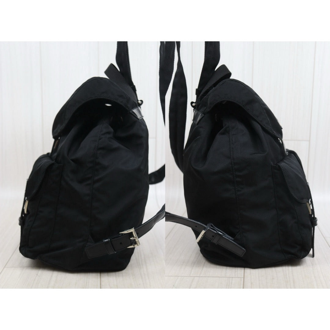 Include Entrupy Certificate of Authenticity｜Good ( Rank AB) ｜Prada  Nylon Black Backpack Medium｜26062601