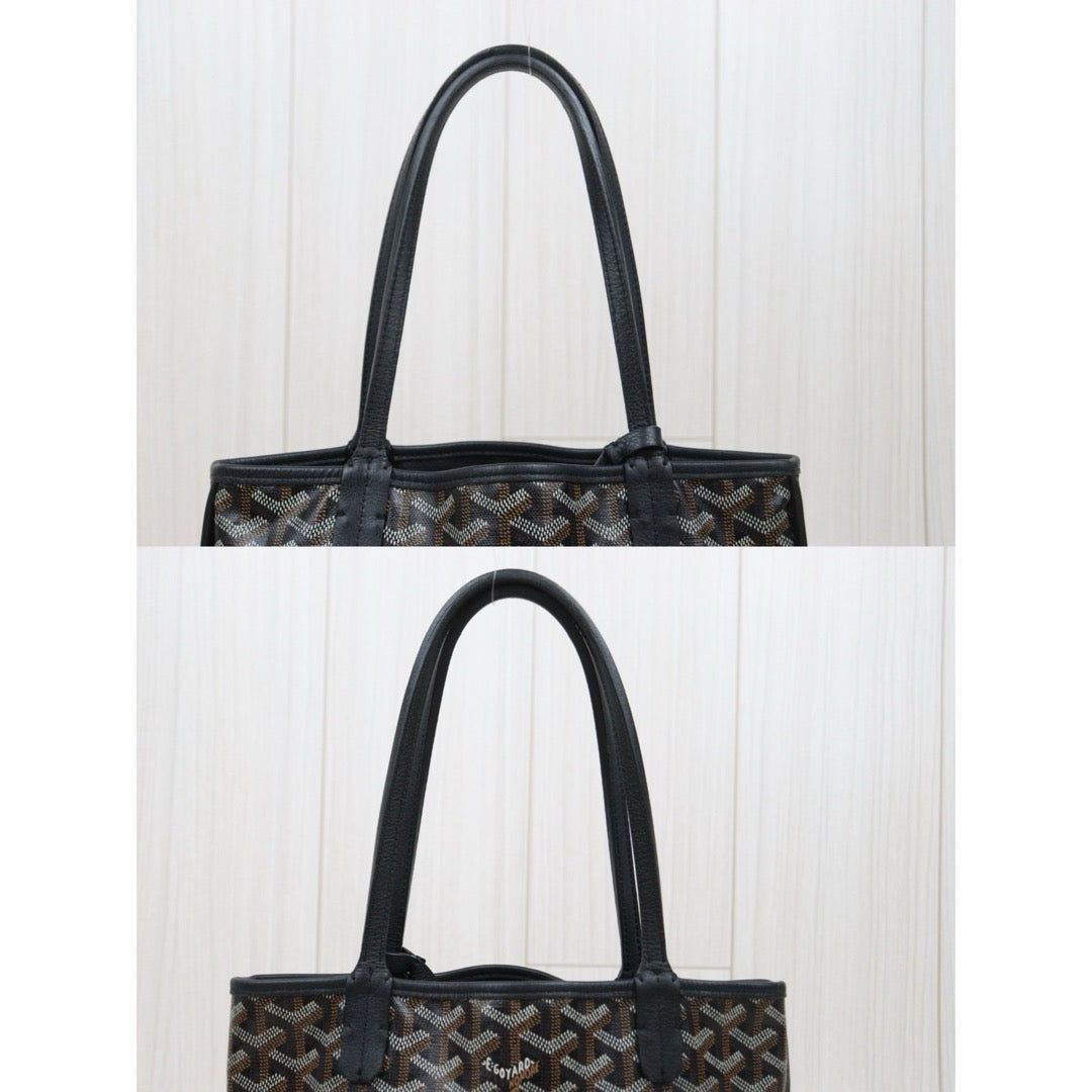 Good ( Rank AB) ｜ Goyard Anjou Mini Tote Bag Black｜S25102306