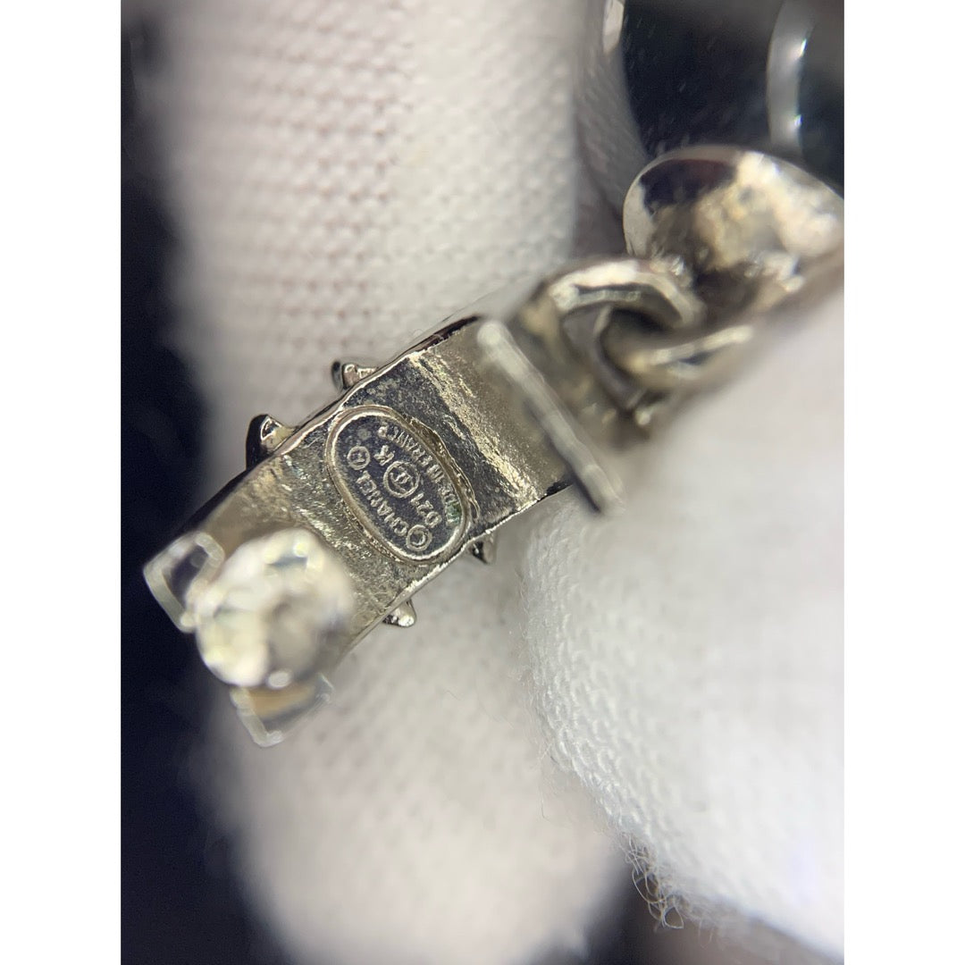 Very Good ( Rank A) ｜CHANEL 22P COCO Mark Rhinestone Earrings Made In 2021Year｜V25121110