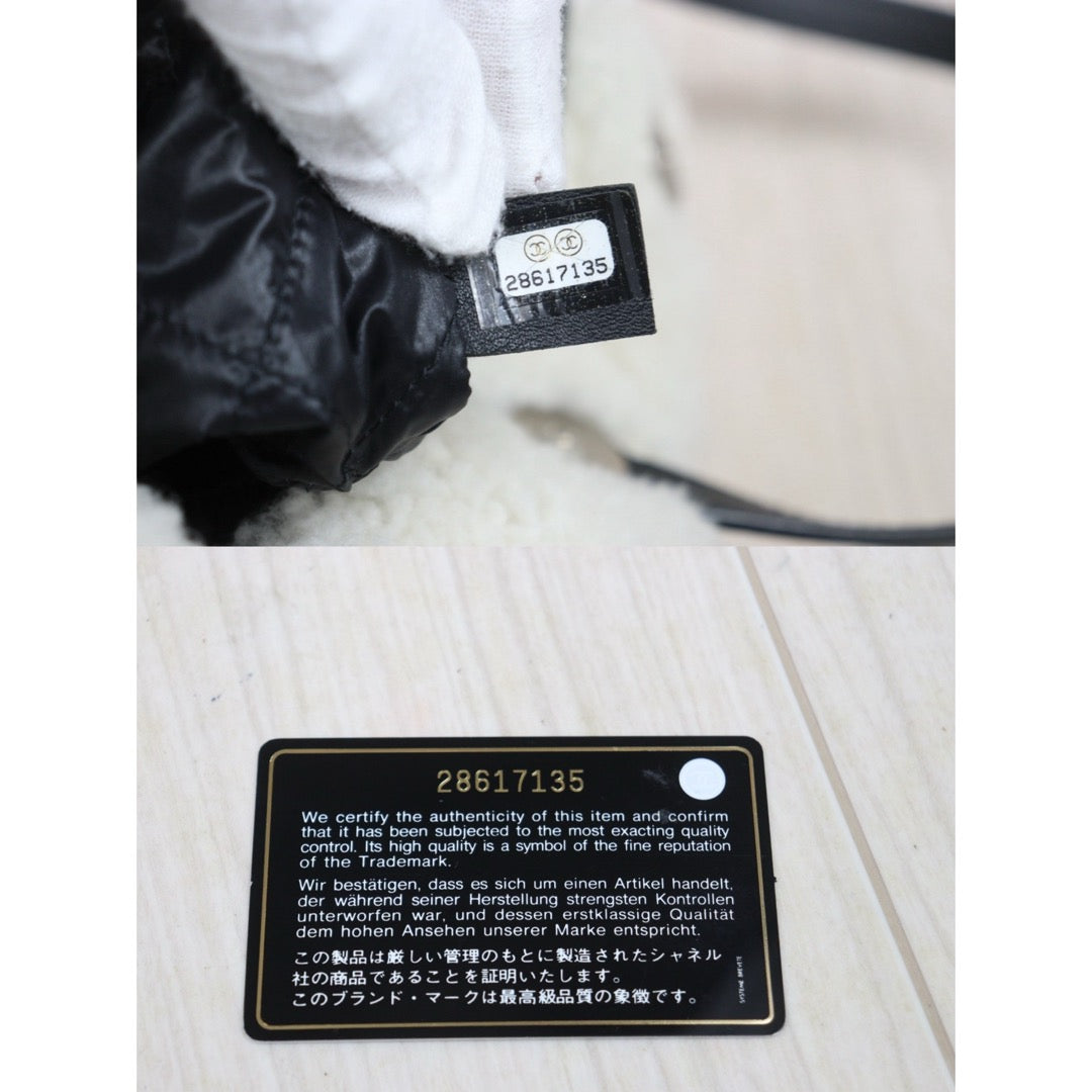 Include Entrupy Certificate of Authenticity｜Very Good ( Rank A) ｜ CHANEL Coco Neige Series Lamb Wool ToteBag Made In 2019～2020Year ｜Y26040602