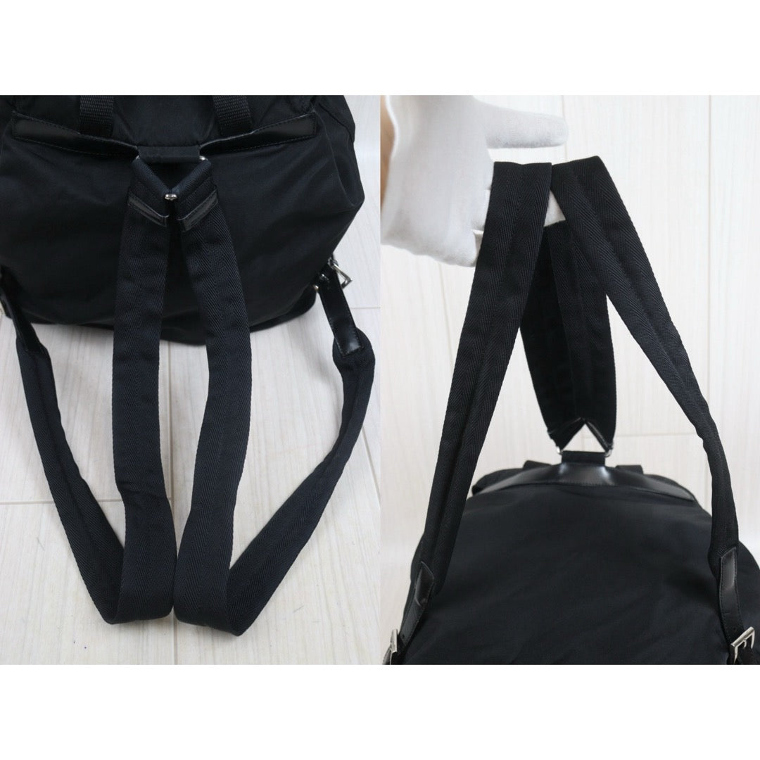 Include Entrupy Certificate of Authenticity｜Good ( Rank AB) ｜Prada  Nylon Black Backpack Medium｜26062601