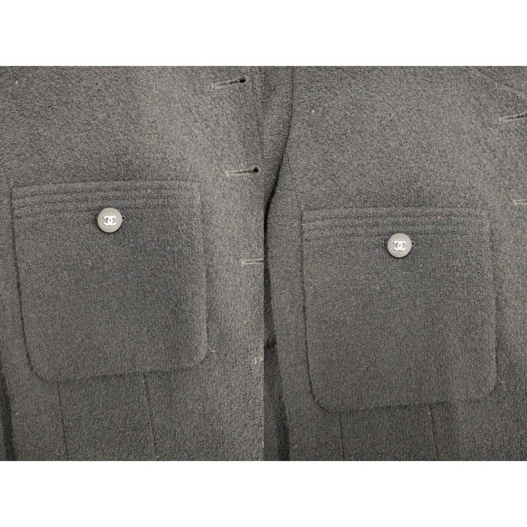 Very Good ( Rank A) ｜ CHANEL Wool  Black Boutique Coat｜W25102109