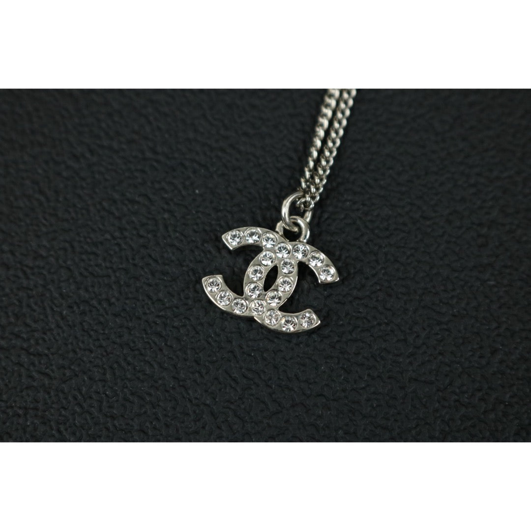 Include Authentic Detective Certificate of Authenticity｜Very Good ( Rank A) ｜ CHANEL C11V Coco Mark  Rhinestone Choker  Necklace｜S26062508