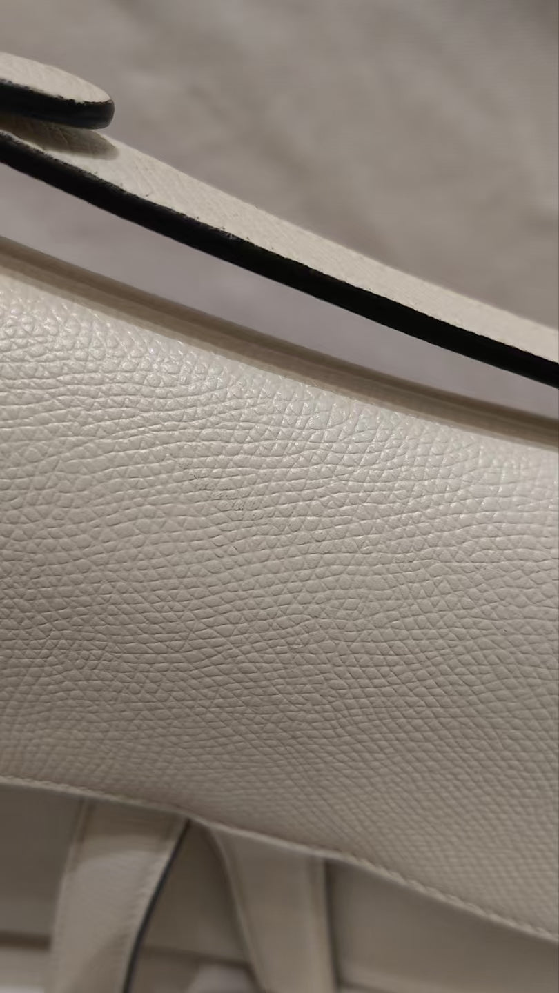 Very Good ( Rank A)｜Dior Trotter Saddle Shoulder Bag Medium White