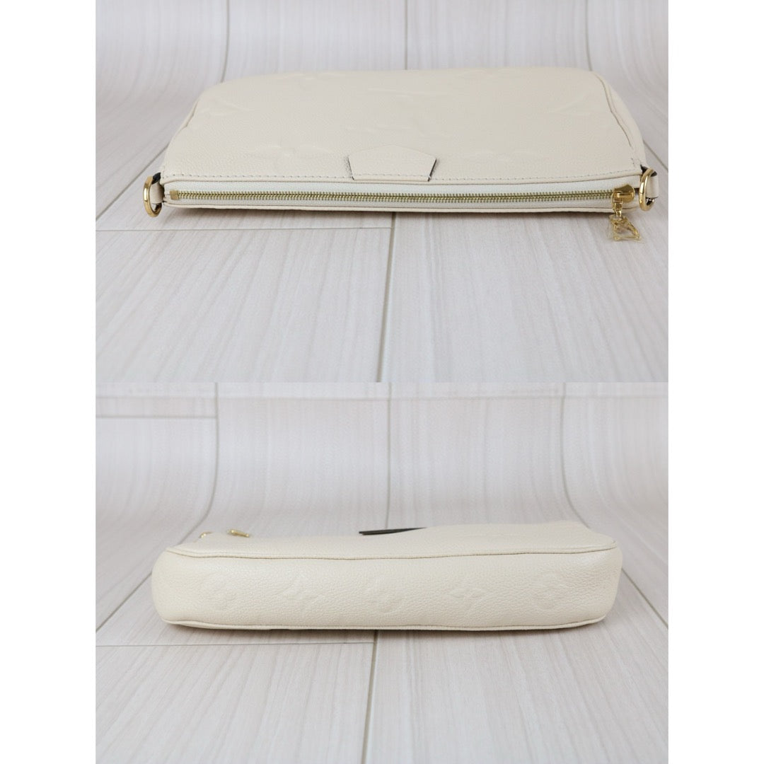 Excellent（Rank SA）｜ LV Monogram Multiti Pochette Accessoire Empreinte Leather Gream IC Chips Model ｜J25042402