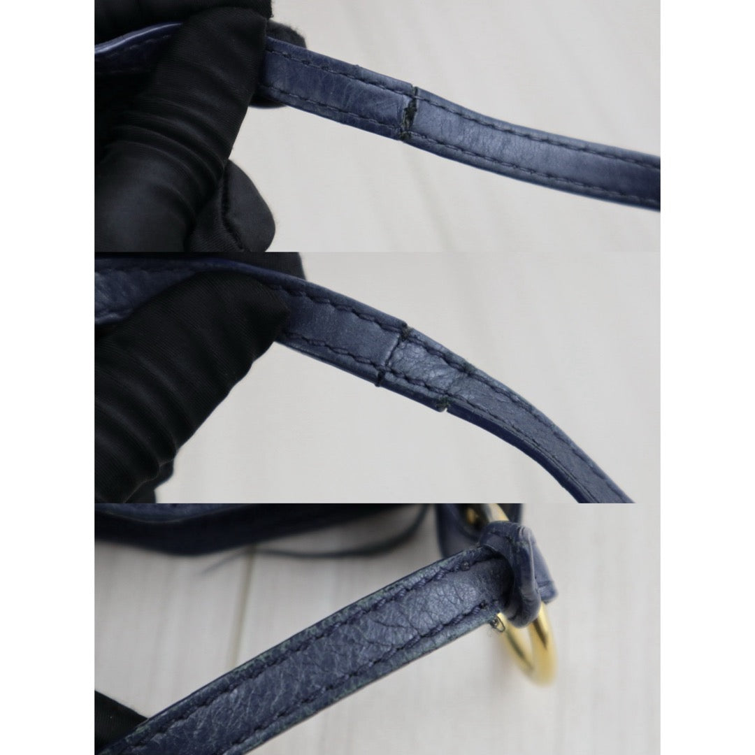 Fair ( Rank B) ｜Balenciaga Le City Shoulder Bag  Blue｜W25070801