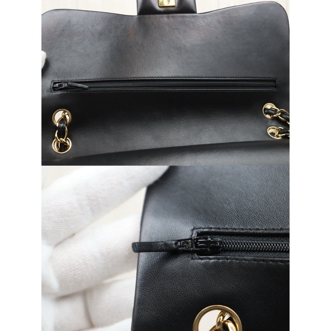 Very Good ( Rank A)｜ CHANEL Lambskin Matrasse Double Flap 30 Shoulder Bag Black Made In 2017Year  ｜S25062501