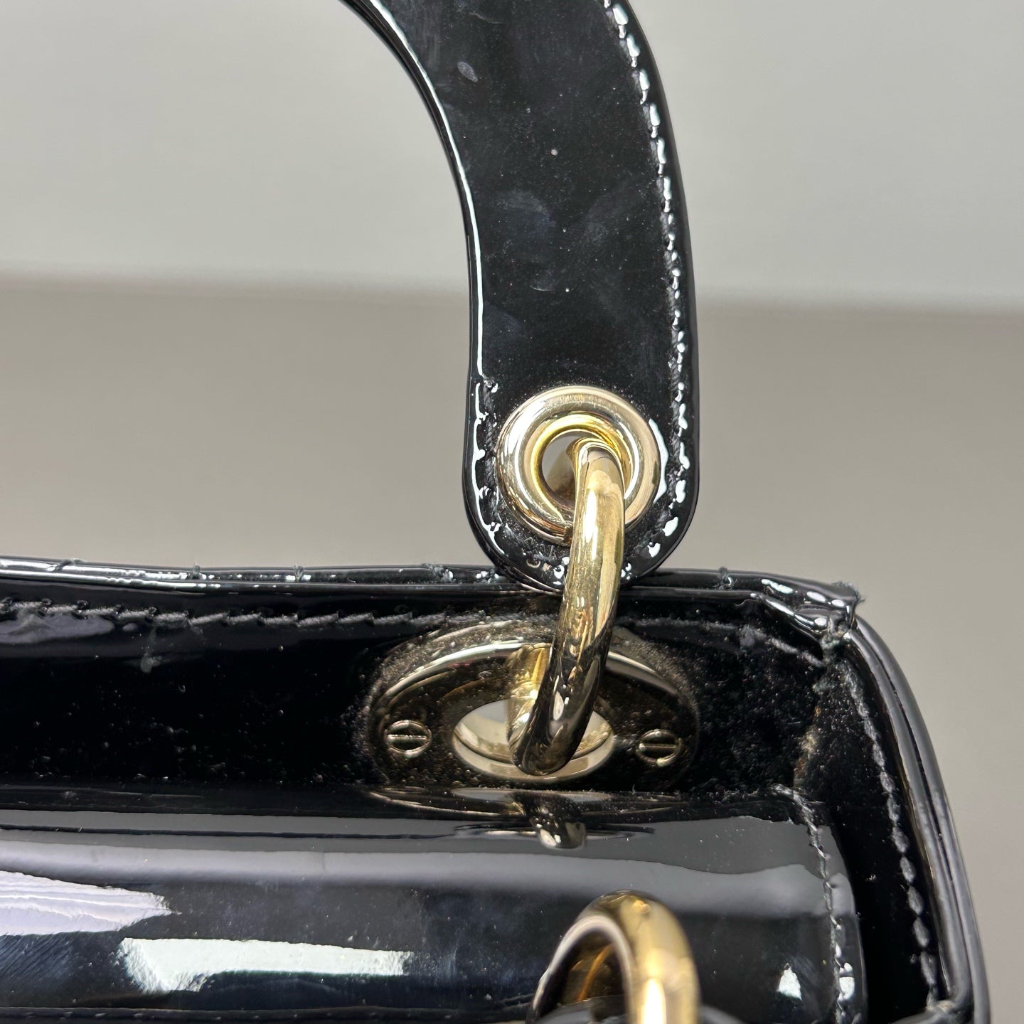 Dior Mini Lady Dior 2WAY Shoulder Bag Handbag Black