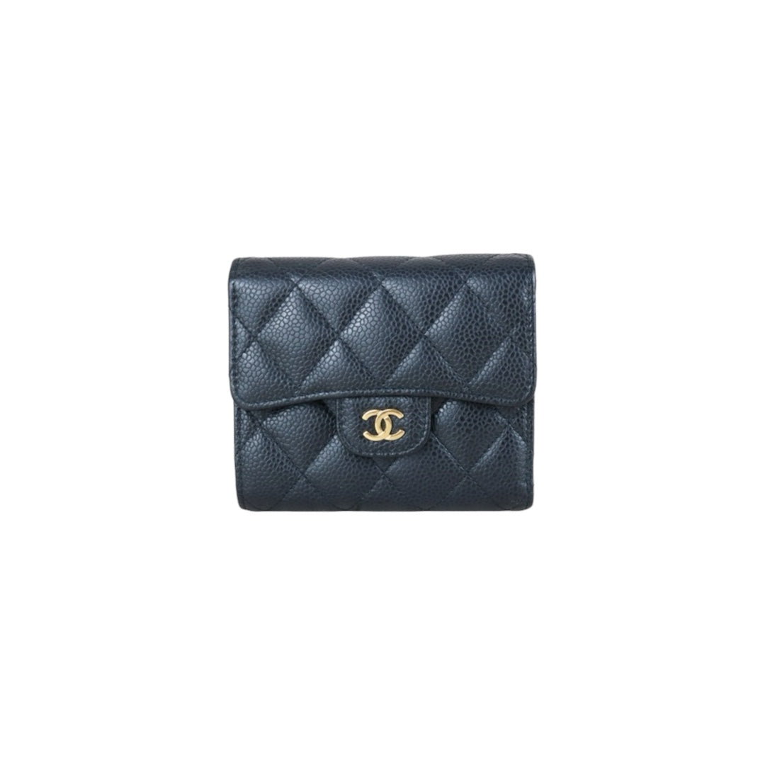 Very Good ( Rank A)｜Chanel Caviar Skin Black Wallet Made In 2019Year ｜X25070607