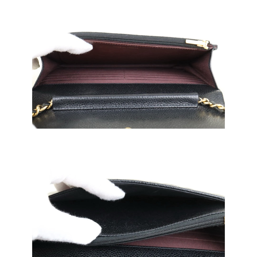 Very Good ( Rank A) ｜ CHANEL Matrasse Chain Caviar Skin WOC19 Shoulder Bag Black Made In 2020～2021Year ｜S25121001