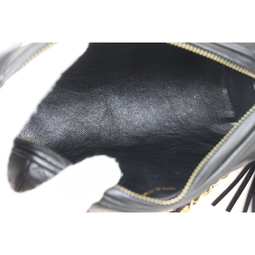 Rank AB｜ CHANEL Lamb Skin Shoulder Bag Black  Made in 1986-1988Year ｜24073113