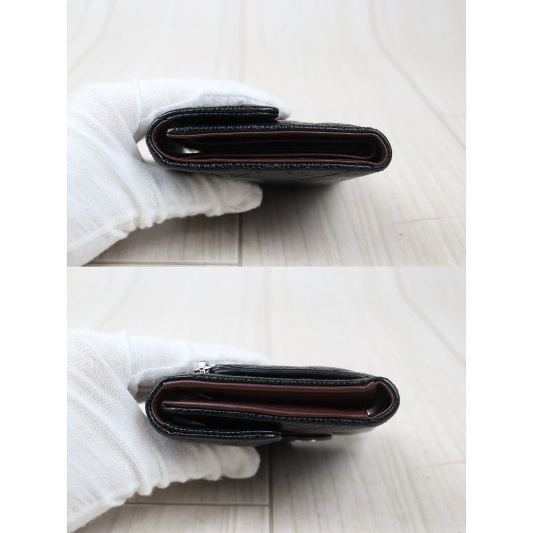 Very Good ( Rank A) ｜CHANEL Caviar Skin Leather Calf Leather  Wallet Black ｜24122002