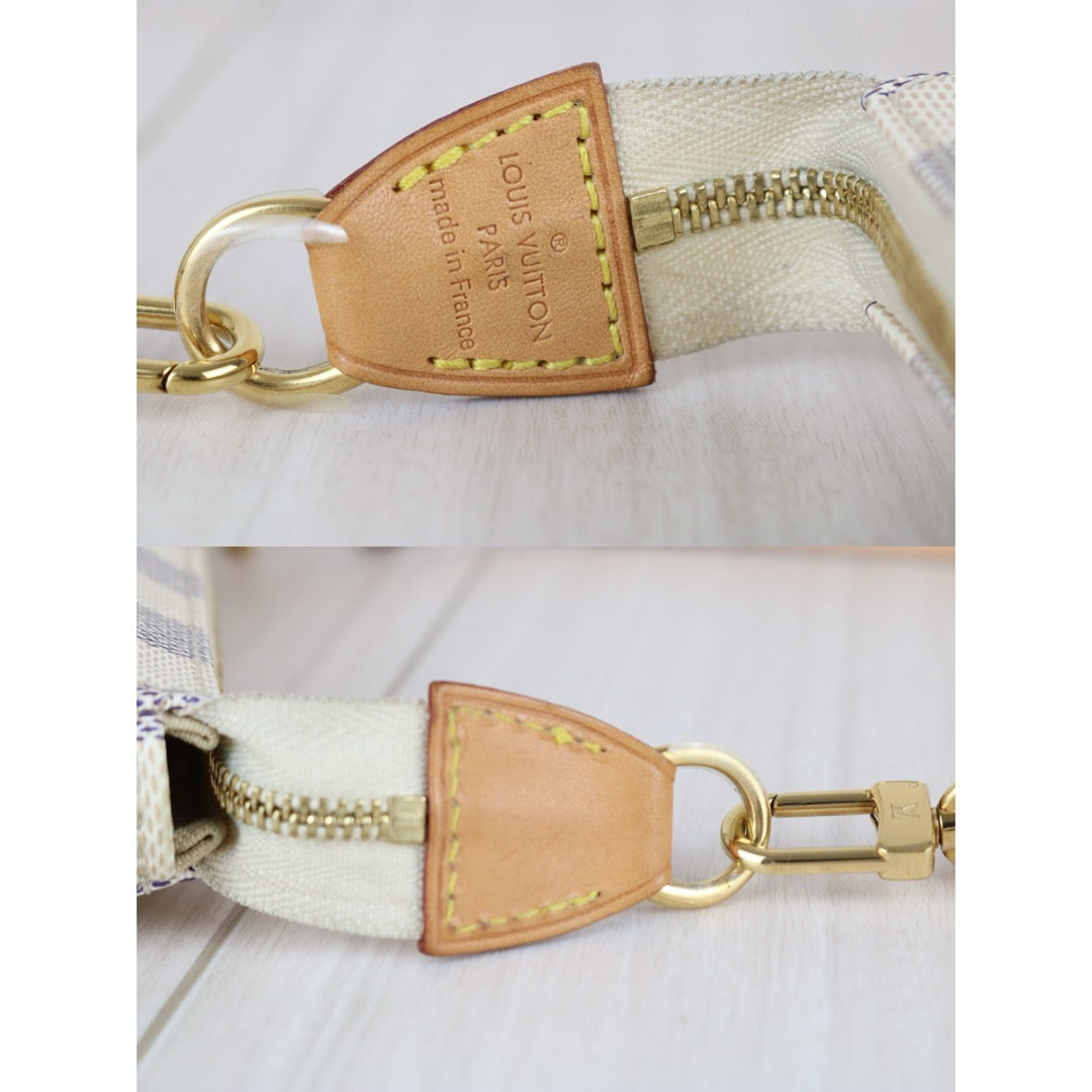 Very Good ( Rank A)｜LV Damier Azur Pochette Accessoires Current Model IC Chips Model｜X25081506