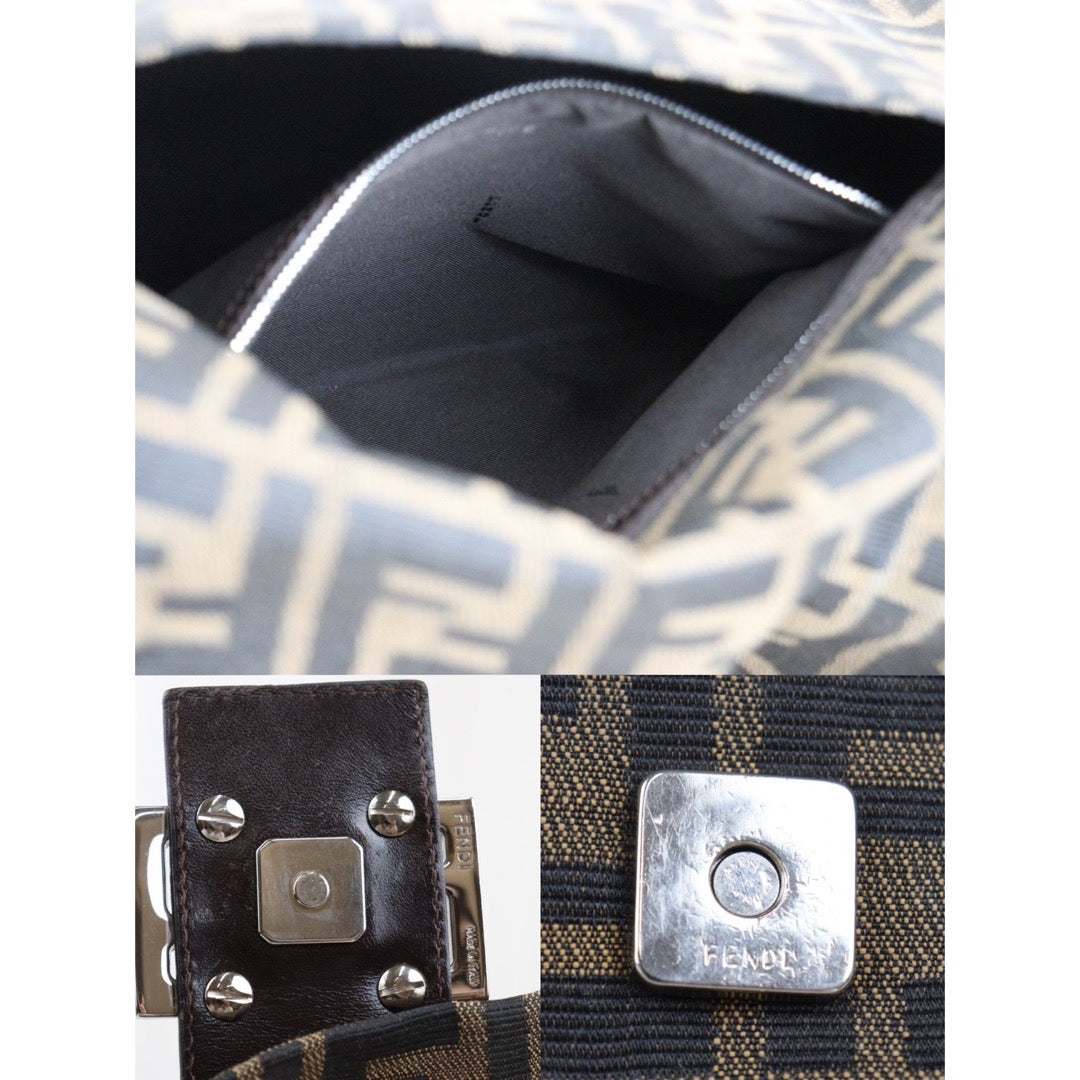 Rank AB｜ FENDI Zucca Mamma Baguette Shoulder Bag ｜V23110925