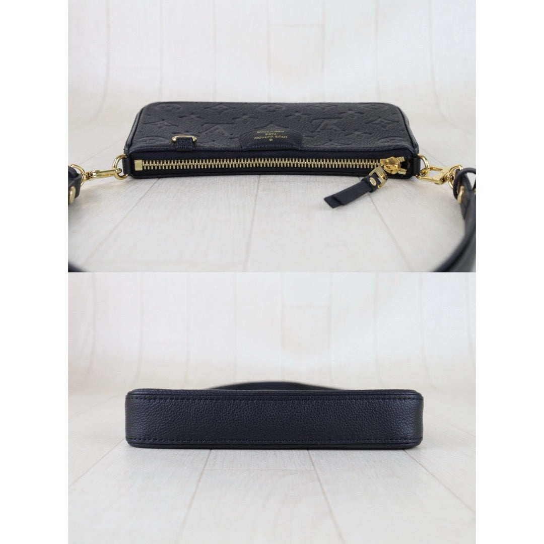 Include Entrupy Certificate of Authenticity｜Excellent（Rank SA）｜Full Set Louis Vuitton Monogram Empreinte Easy Pouch On Strap Black ShoulderBag IC Chips Model｜S26052002