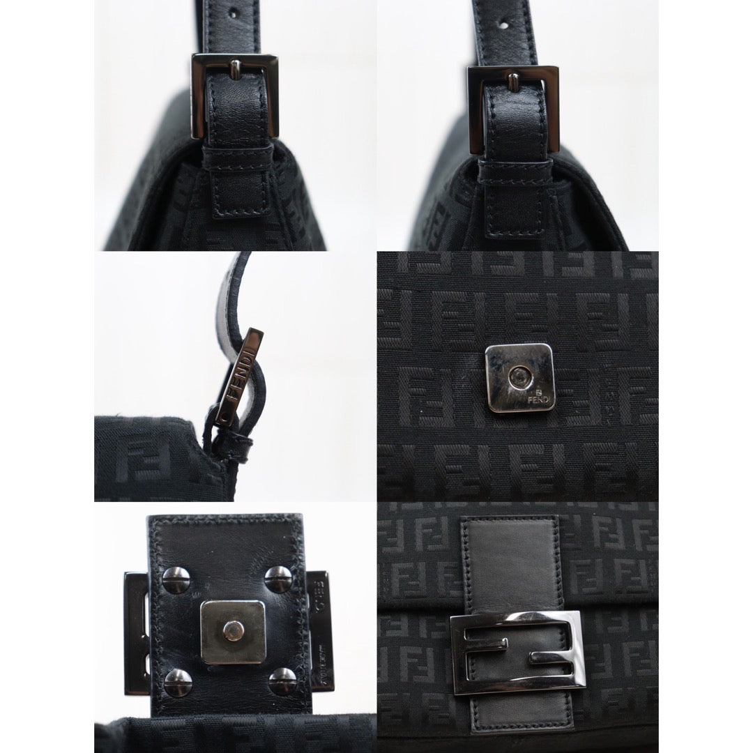 Rank A｜ FENDI Mamma Baguette Shoulder Bag Black ｜V24052304