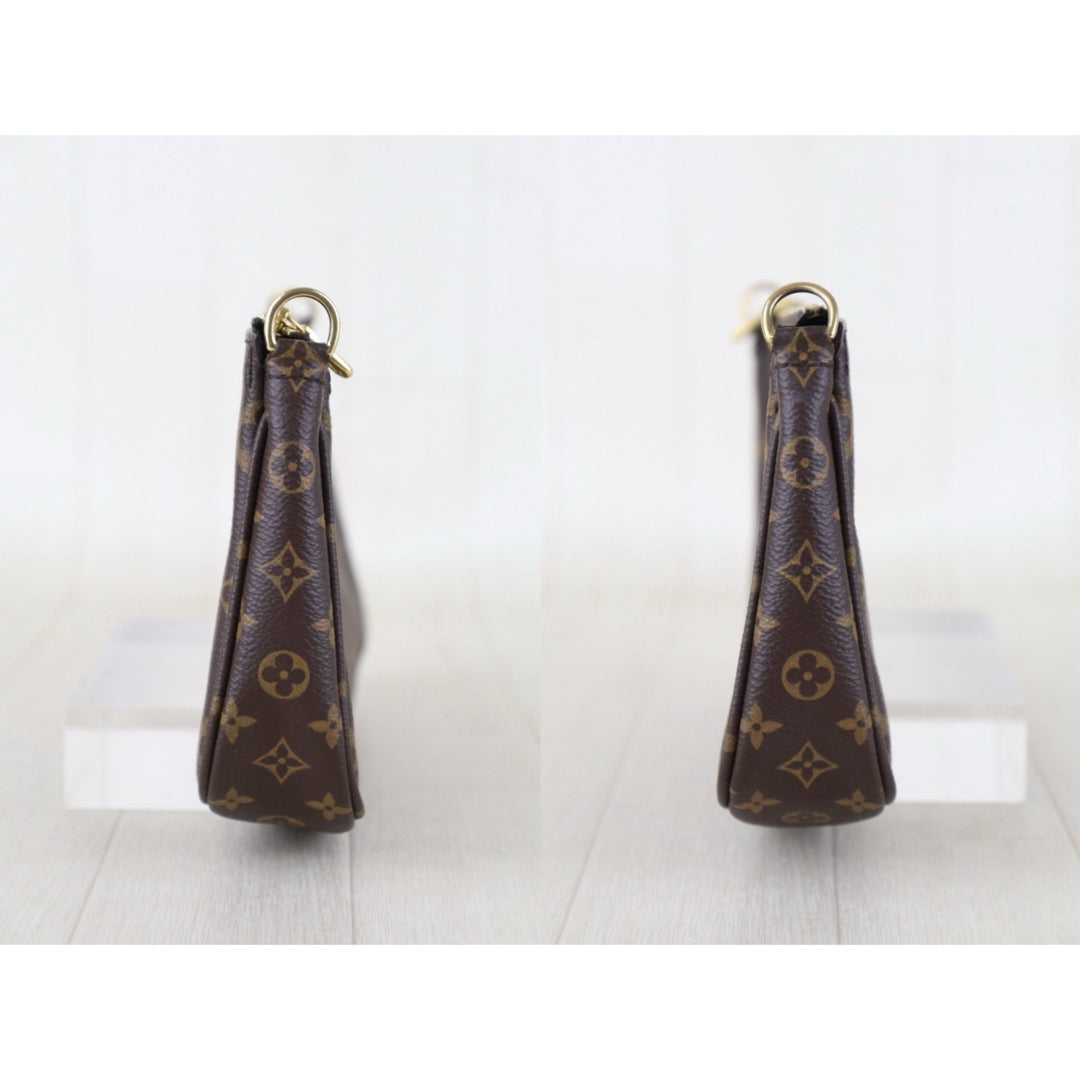 Include Entrupy Certificate of Authenticity｜Very Good ( Rank A)｜ Louis Vuitton Monogram Multi Pochette Accessoire Khaki｜Z26092911