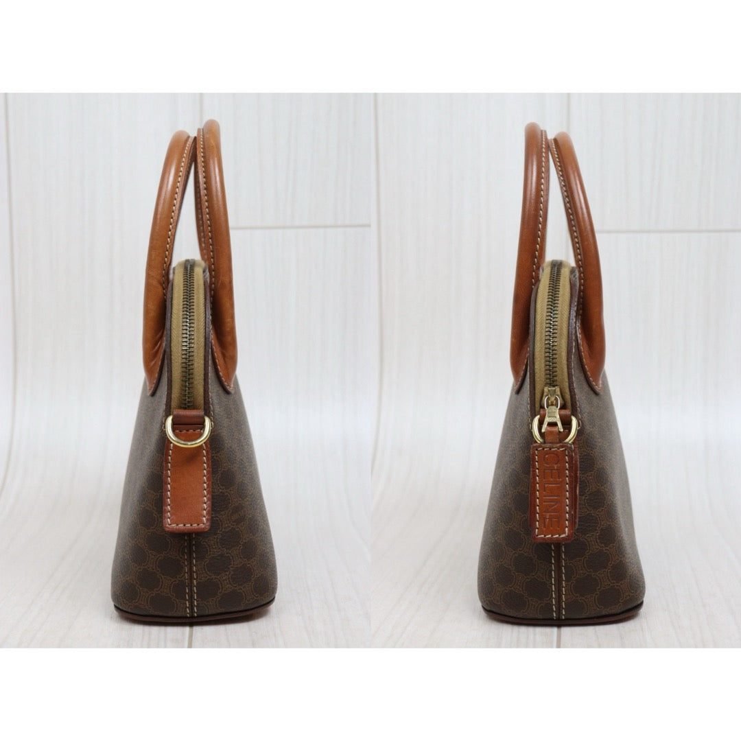 Include Entrupy Certificate of Authenticity｜Good ( Rank AB)｜ CELINE Macadam Bowling Bag Handbag With Shoulder Strap ｜26031905