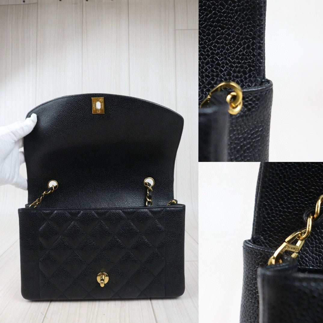 Very Good ( Rank A)｜ CHANEL Matrasse Diana 25 Caviar Skin  Chain Bag Made in 1994-1996 Year｜P24073004