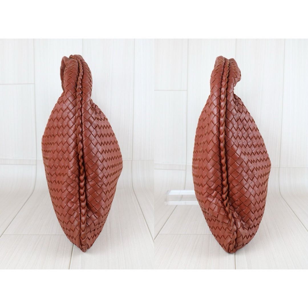 Good ( Rank AB)｜ Bottega Veneta Lamb Skin Braid Shoulder Bag Brick Red｜S25081804