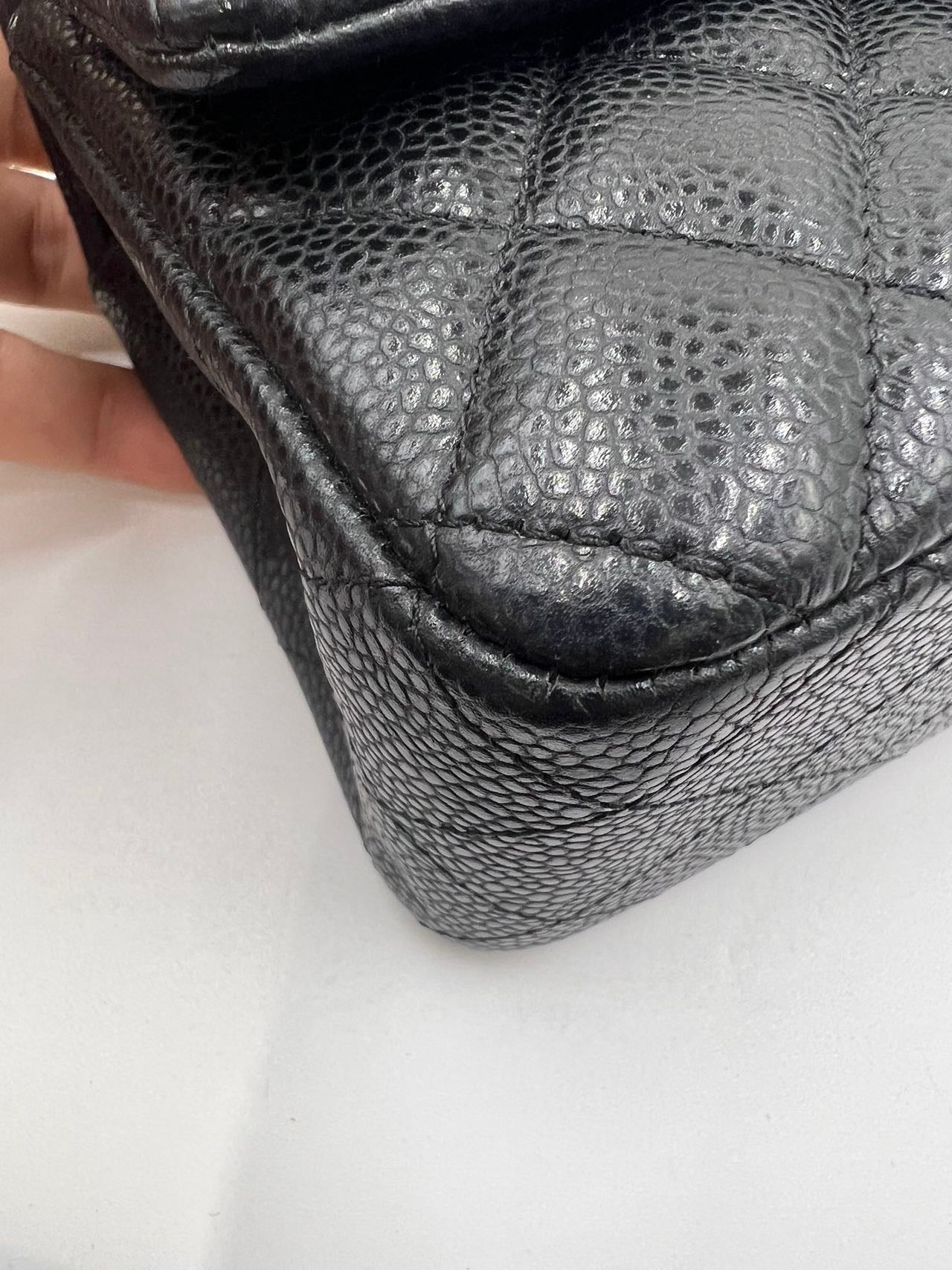 First installment 1/2｜ Very Good ( Rank A)｜ CHANEL Caviar Skin Matrasse Single Flap 20 Shoulder Bag Black