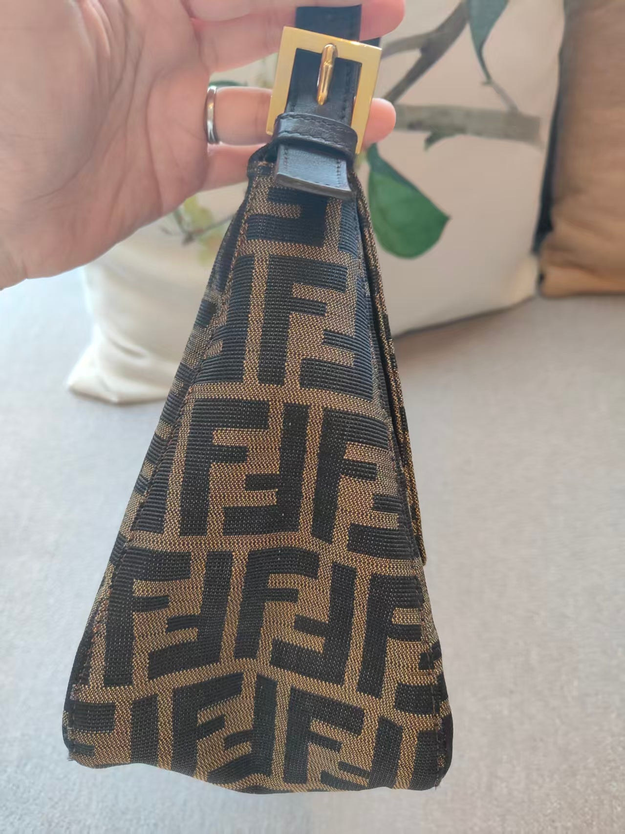 FENDI Zucca Mamma Baguette Shoulder Bag