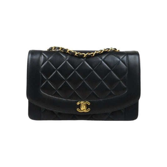 Very Good ( Rank A)｜ CHANEL Matrasse Diana 25 Lamb Skin  Chain Bag Made in 1991-1994 Year｜24080905