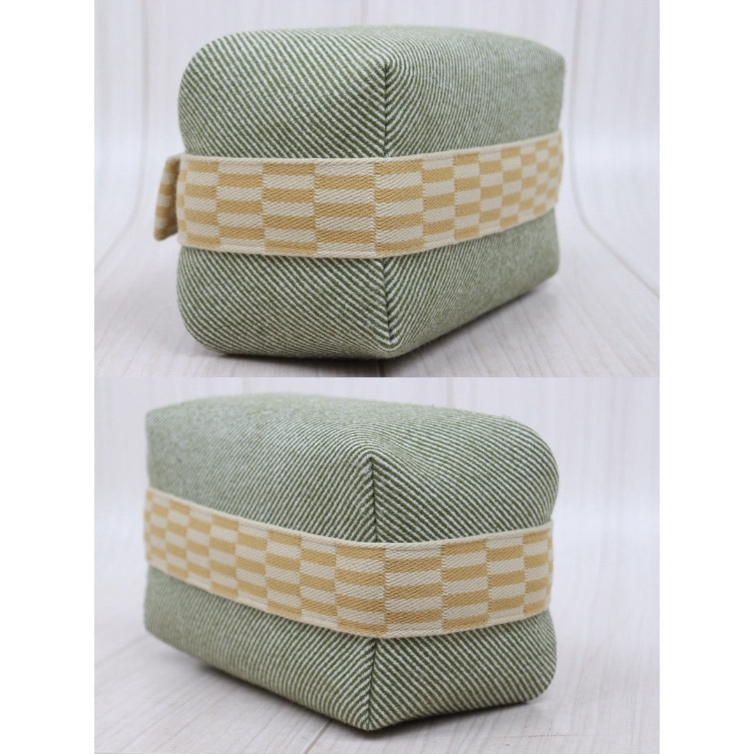 Very Good ( Rank A) ｜ HERMES Bride-A-Brac Canvas Green and Beige Handbag ｜W25121605