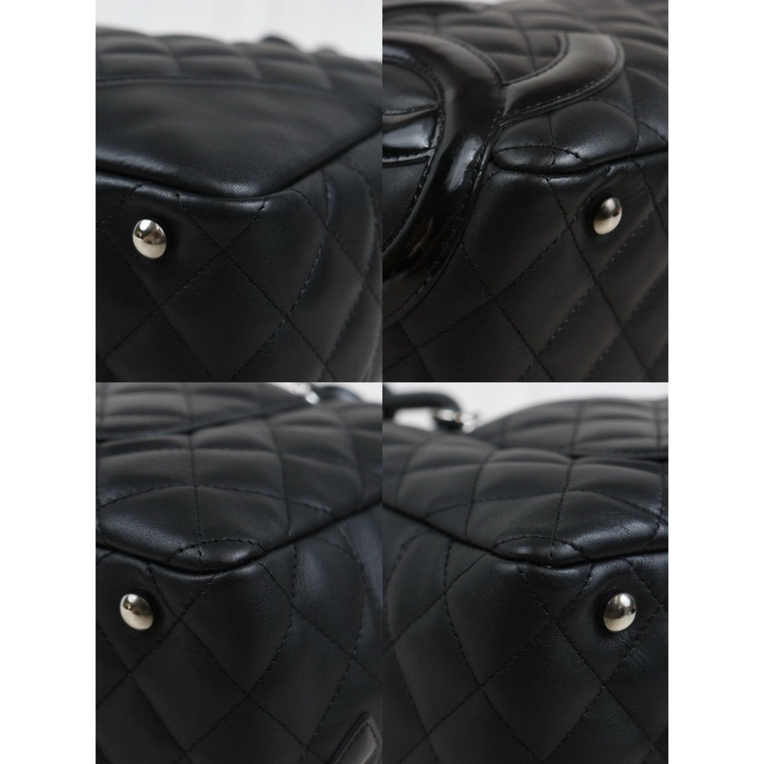 Very Good ( Rank A)｜ CHANEL Cambon Line Bowling Bag Black Made In 2006～2008 Year｜25100705