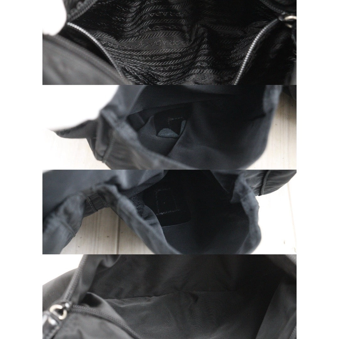 Good ( Rank AB) ｜Prada  Nylon ShoulderBag GM Black Silver Hardware｜25090807