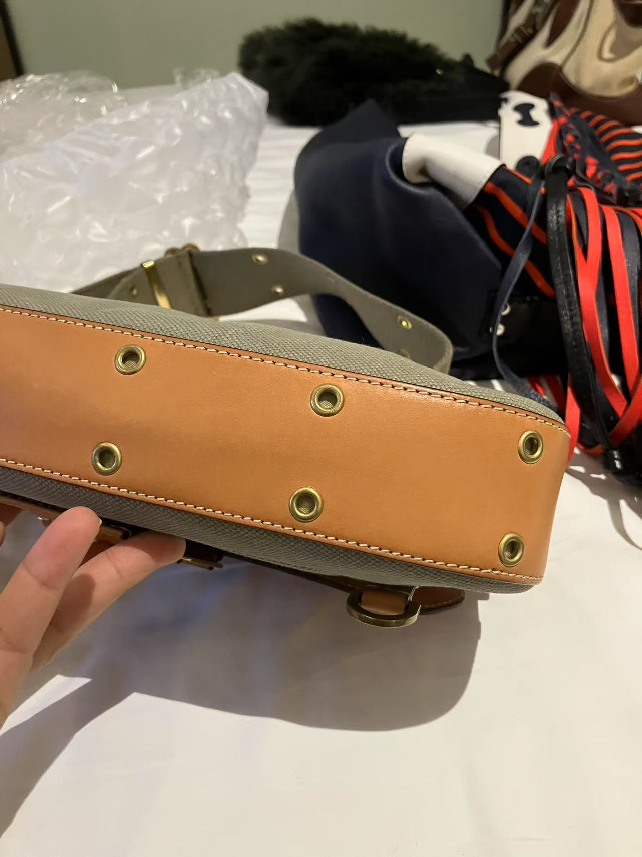 Dior Punk Canvas Shoulder Bag