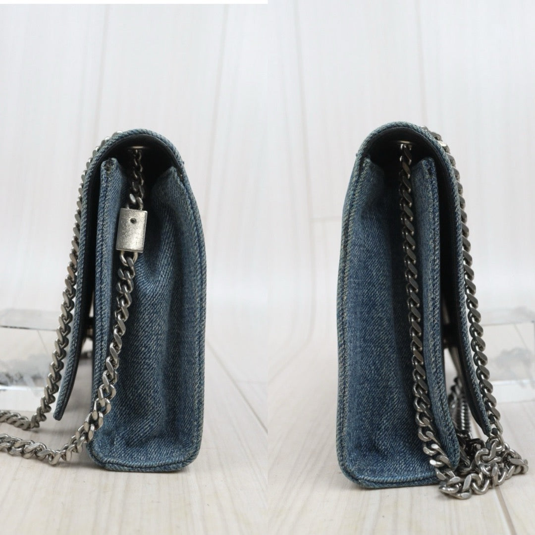 Good ( Rank AB)｜  Saint Laurent YSL Denim Chain Shoulder Bag ｜P25101309
