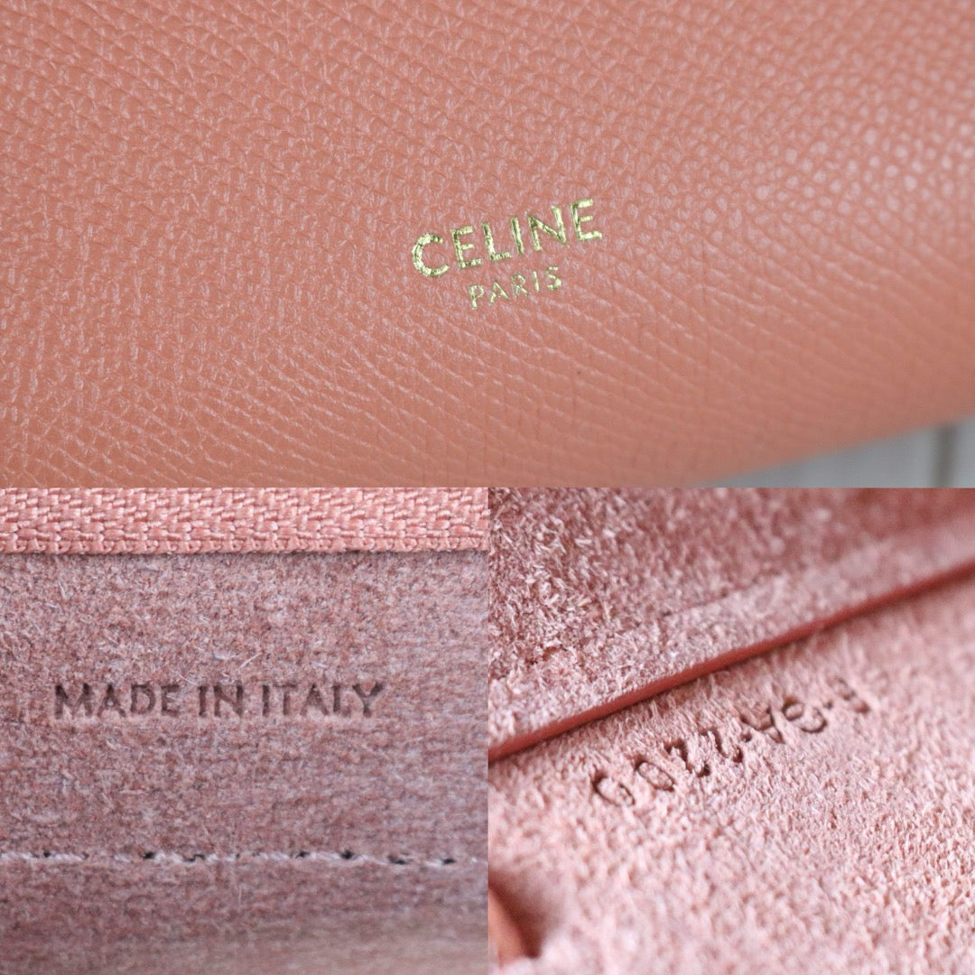 Very Good ( Rank A)｜CELINE Calf Leather Belt Pico Handbag Shoulder Bag Terracotta｜X25110603