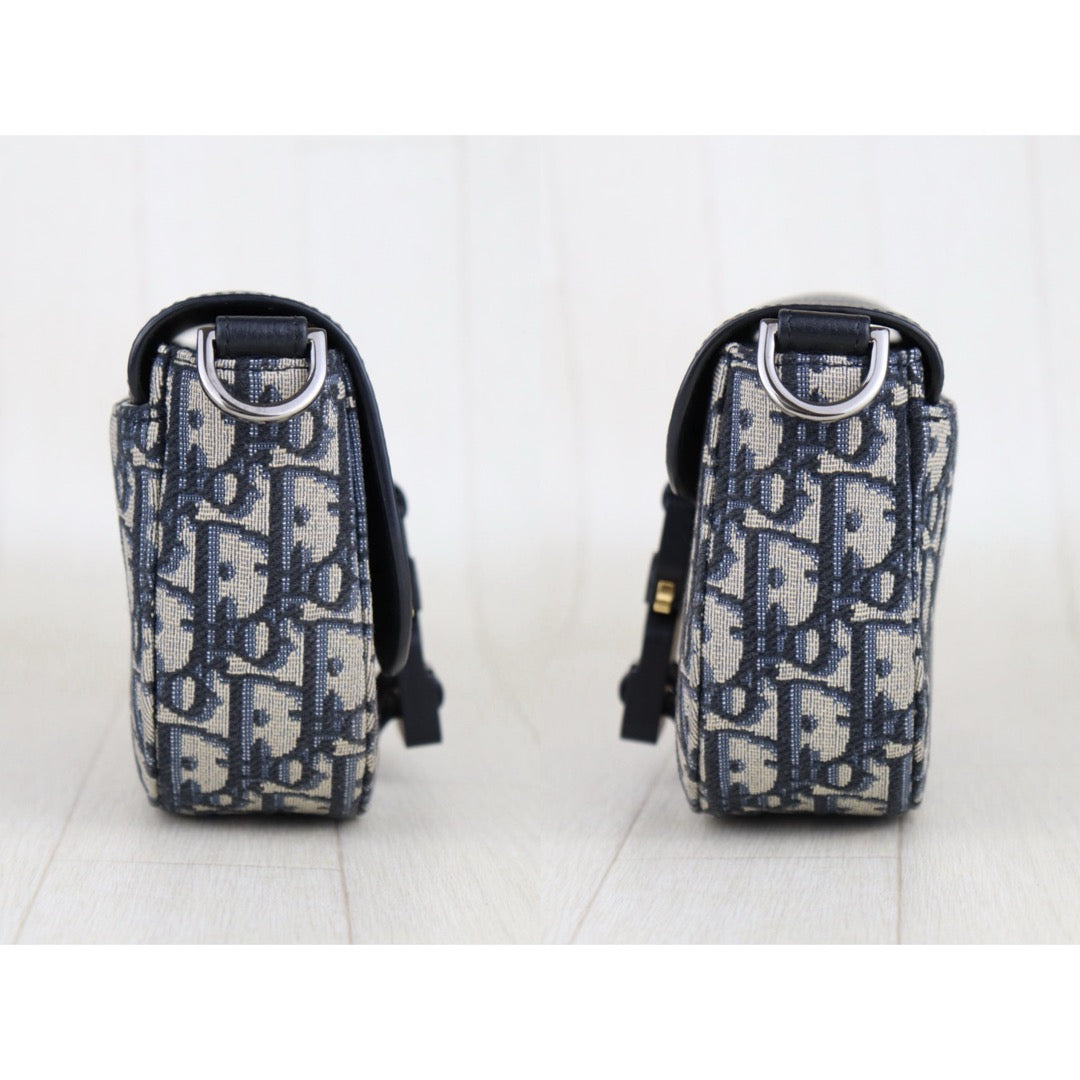Very Good ( Rank A)｜   Dior Trotter Saddle Mini Shoulder Bag  Navy｜S25062312
