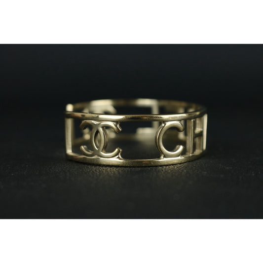 Very Good ( Rank A) ｜ CHANEL B15S Light Gold Letter Hollow Design Bracelet Made In 2015Year ｜S25121111