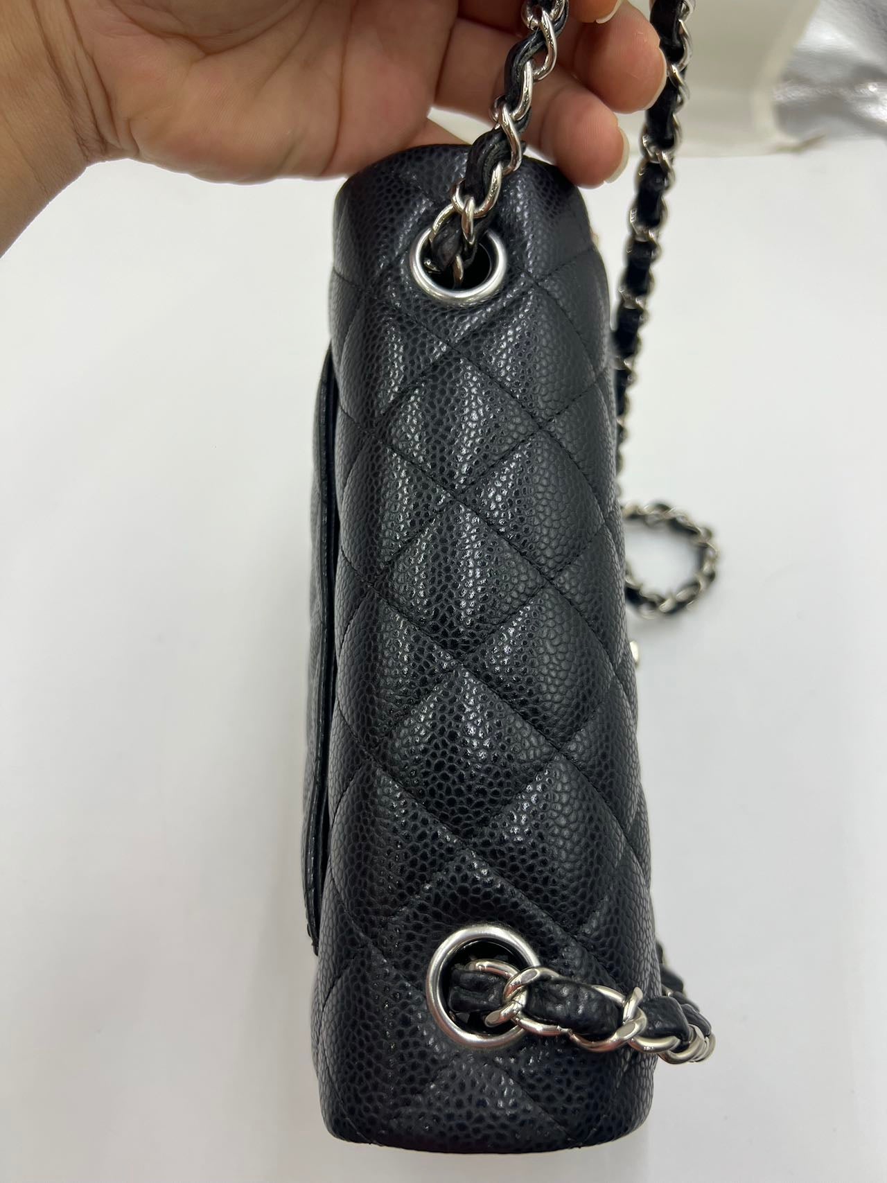 First installment 1/2｜ Very Good ( Rank A)｜ CHANEL Caviar Skin Matrasse Single Flap 20 Shoulder Bag Black